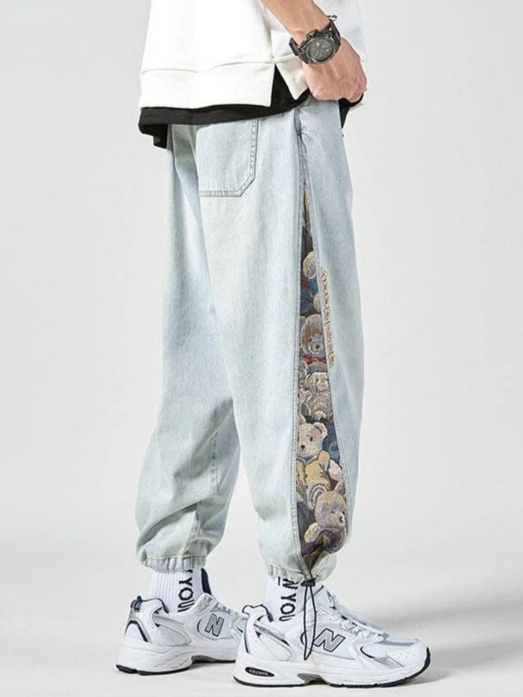 Washed Distressed Vintage Jeans