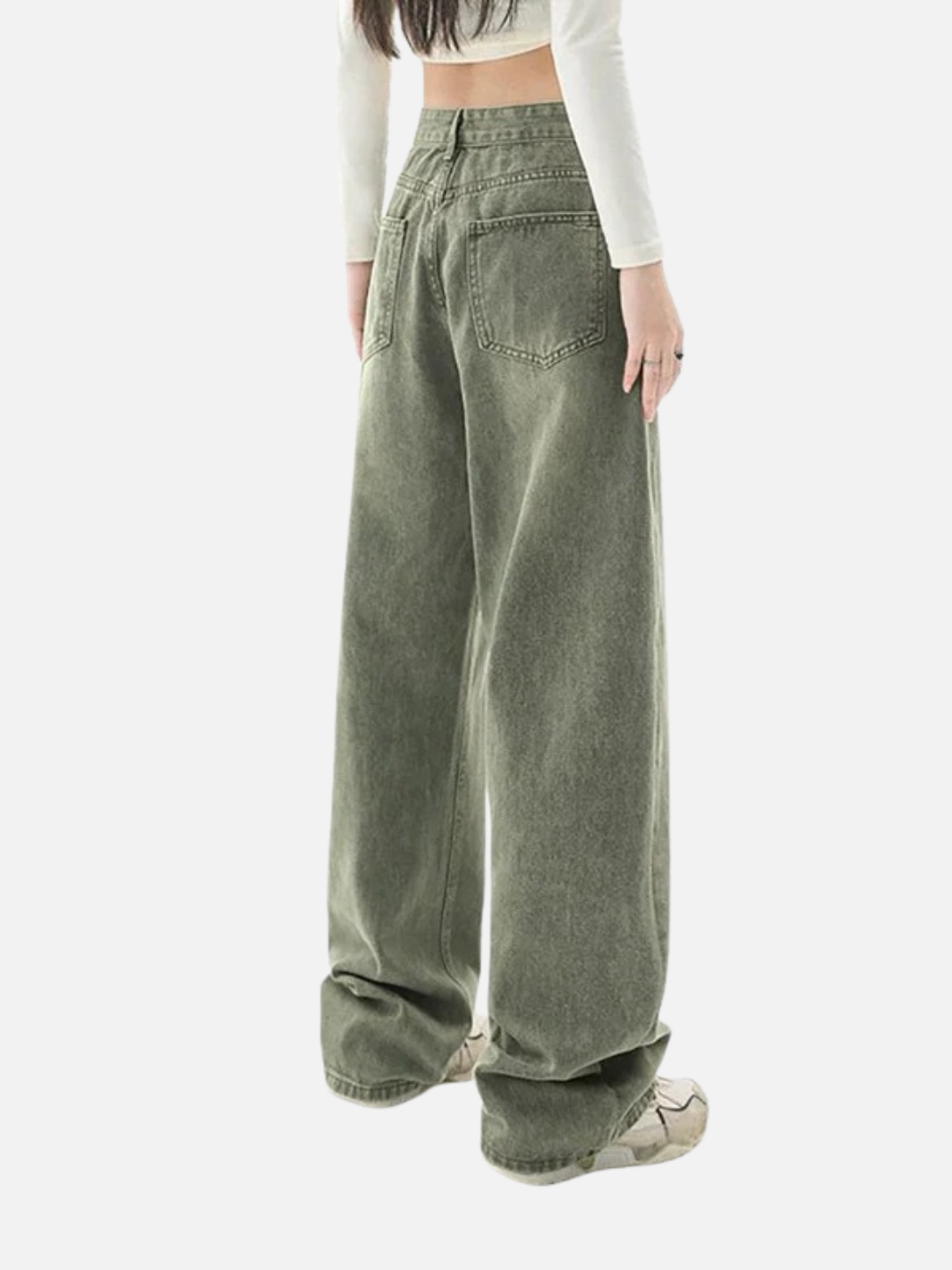 Y2K Green Baggy High Waist Pants