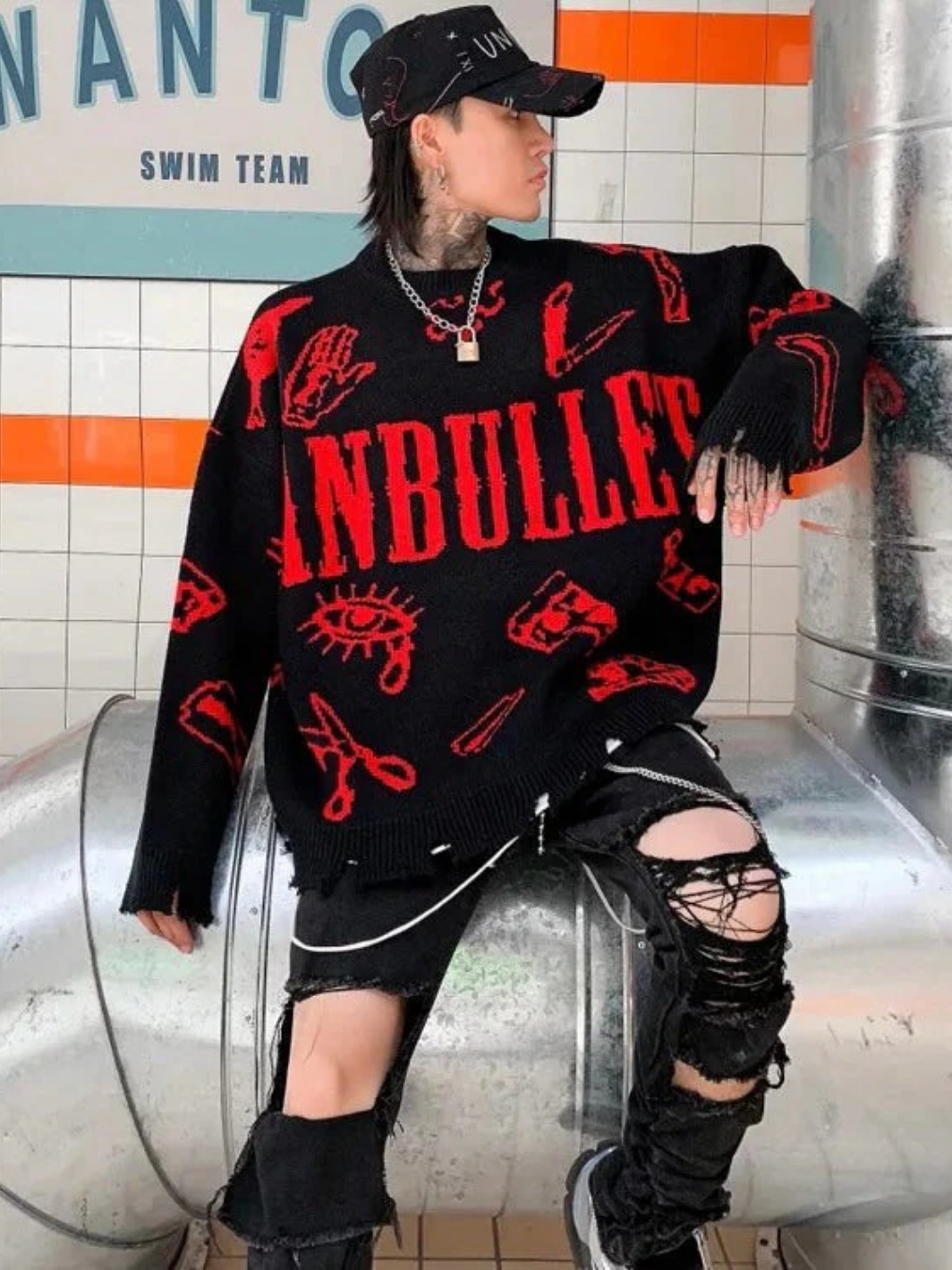 Lifestyle Icons Distressed Sweatshirt