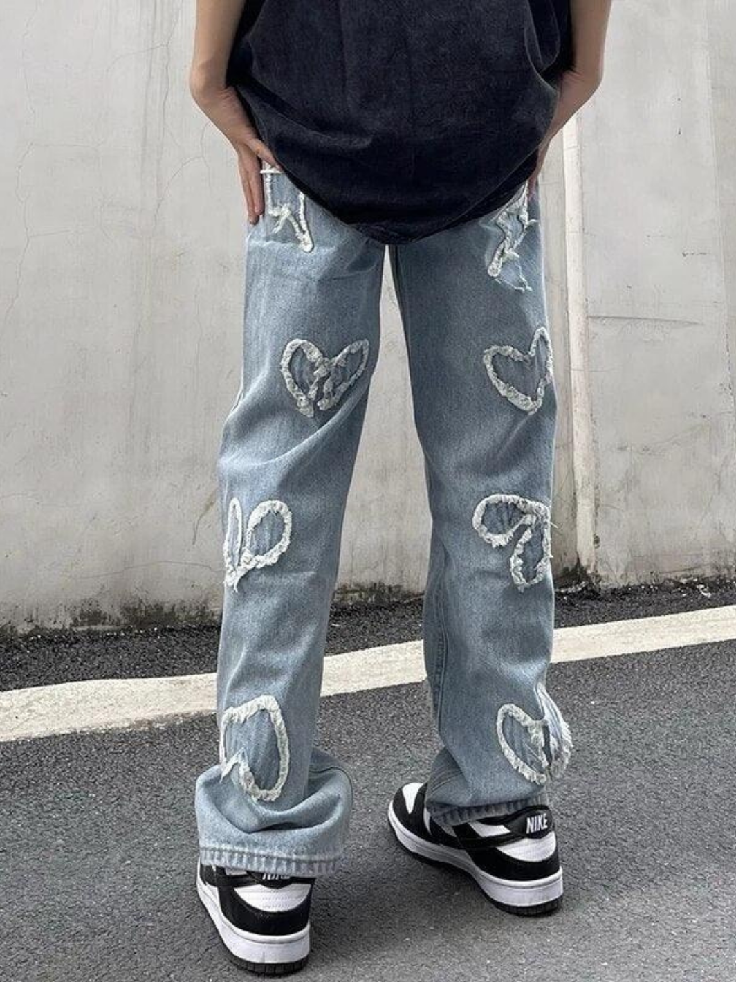 Love Embroidery Jeans