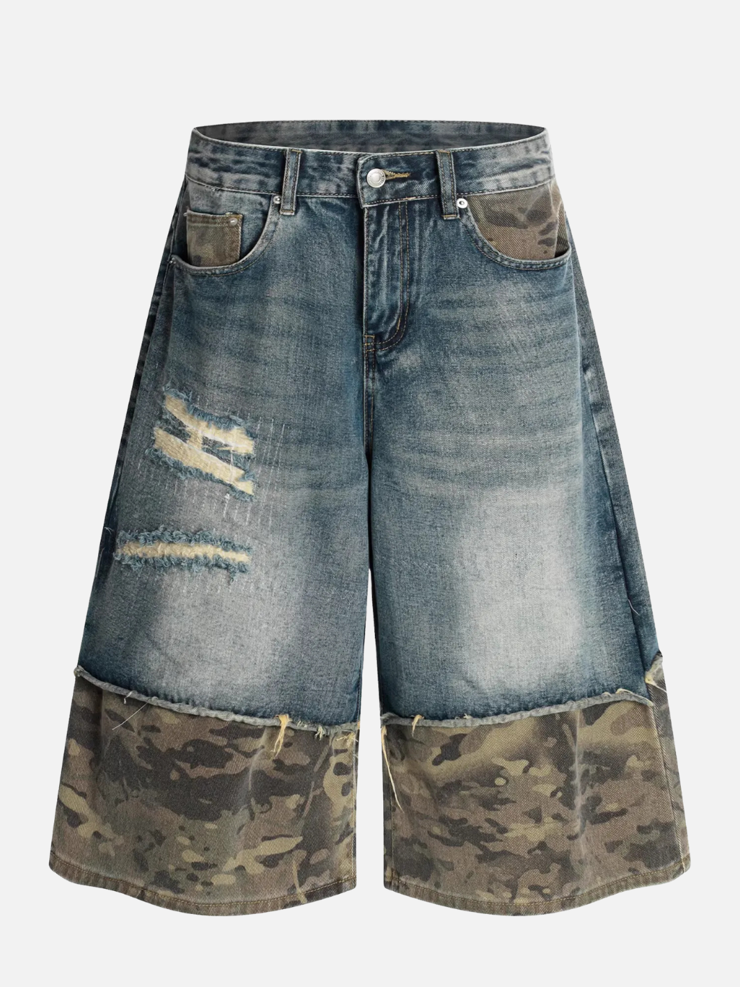 Rogue Camo Denim Shorts