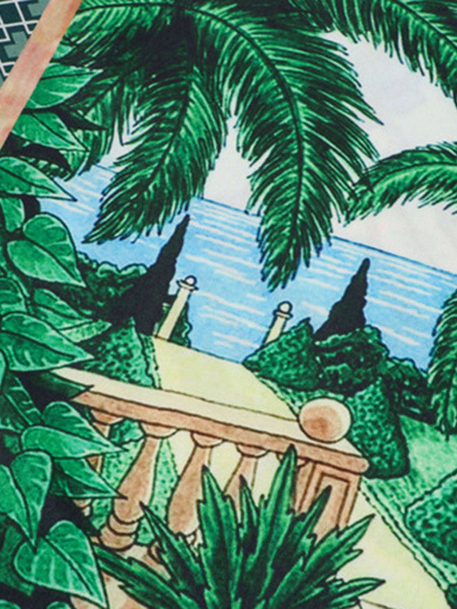 Mountain Coconut Grove Printed Hip-Hop Shirts Short Set