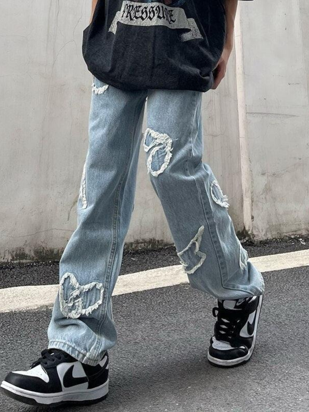 Love Embroidery Jeans