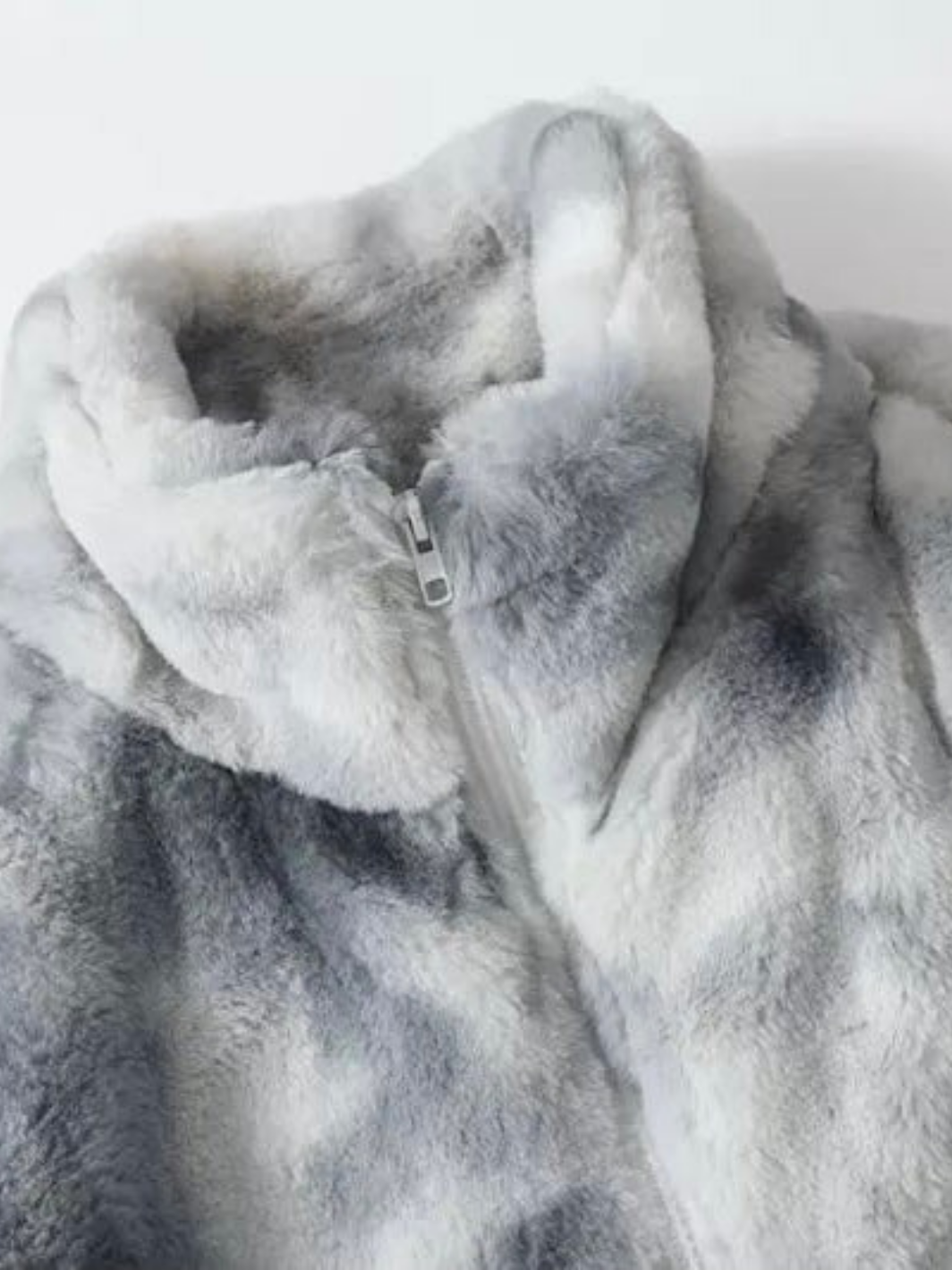 Faux Fur Tie-Dye Jacket