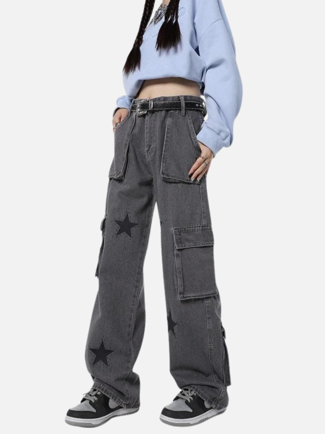 Y2K Stars Graphic Jeans