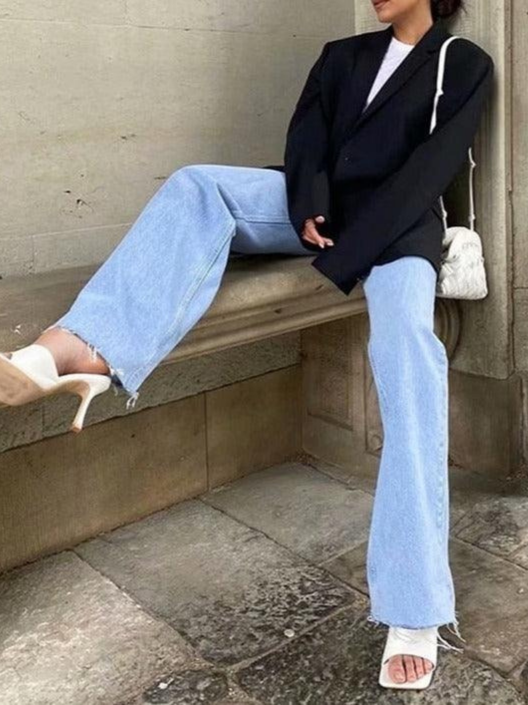 Straight High Waist Women's Denim Pants