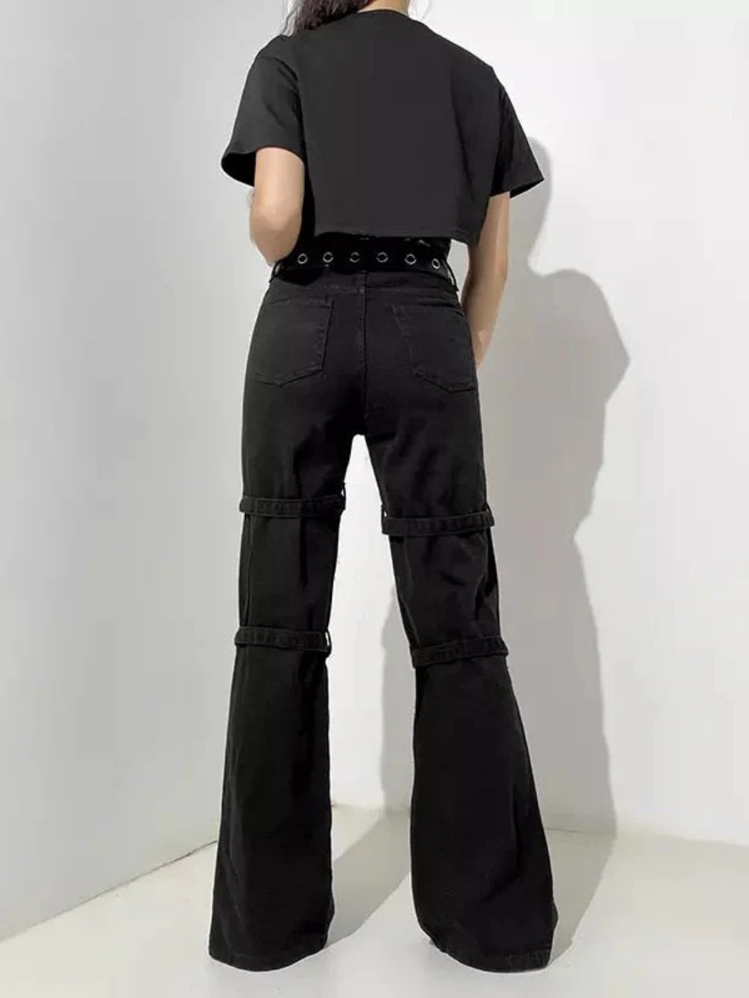 Gothic Leg Buckle Pants