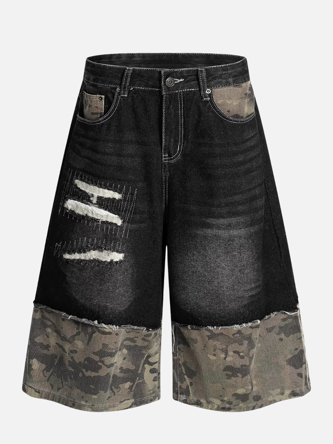 Rogue Camo Denim Shorts