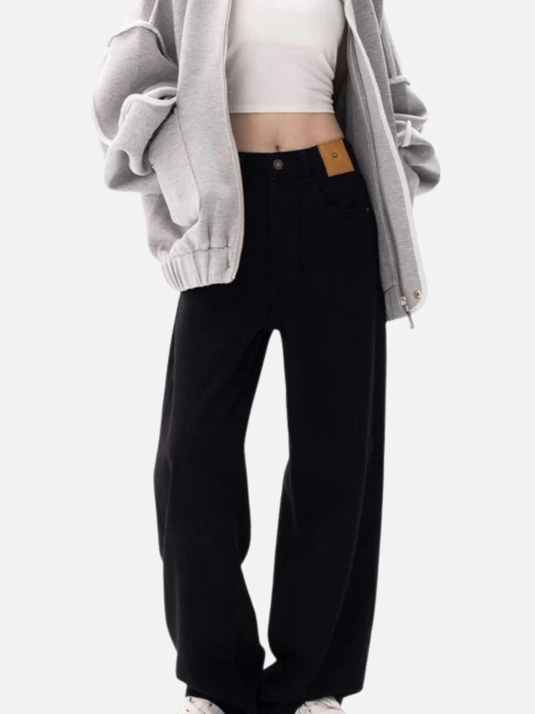 Black Loose Women's Wide Leg Jeans
