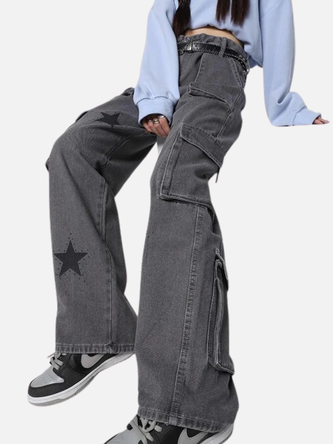 Y2K Stars Graphic Jeans