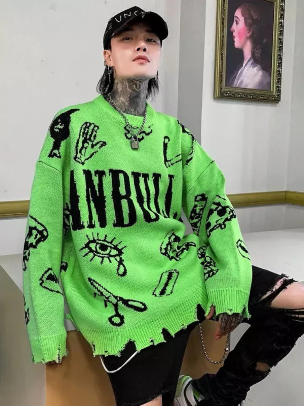 Lifestyle Icons Distressed Sweatshirt