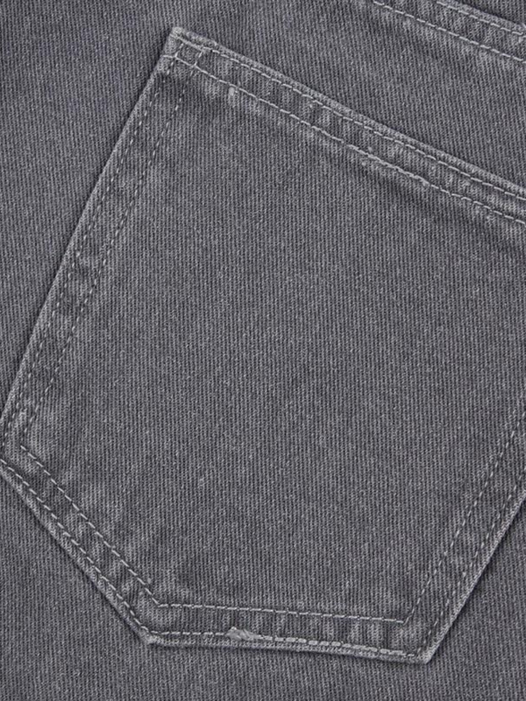 Y2K Gray Star Grunge Baggy Denim Pants