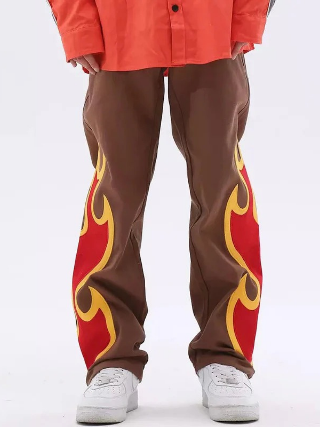 Flame Side Embroidered Pants
