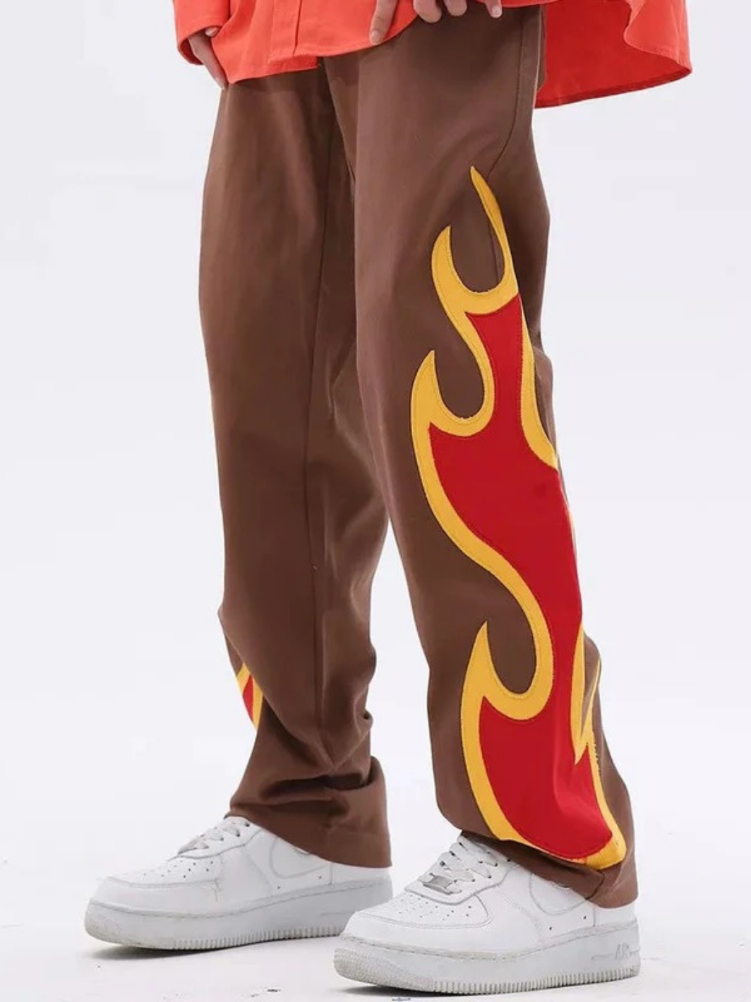Flame Side Embroidered Pants