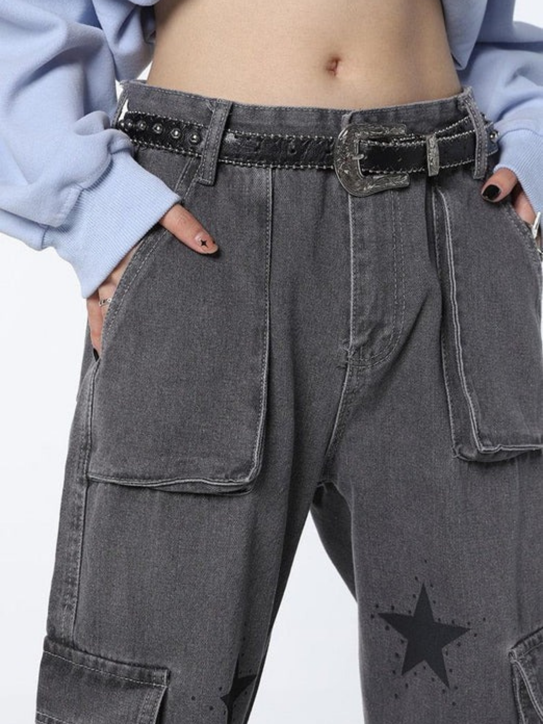 Y2K Stars Graphic Jeans