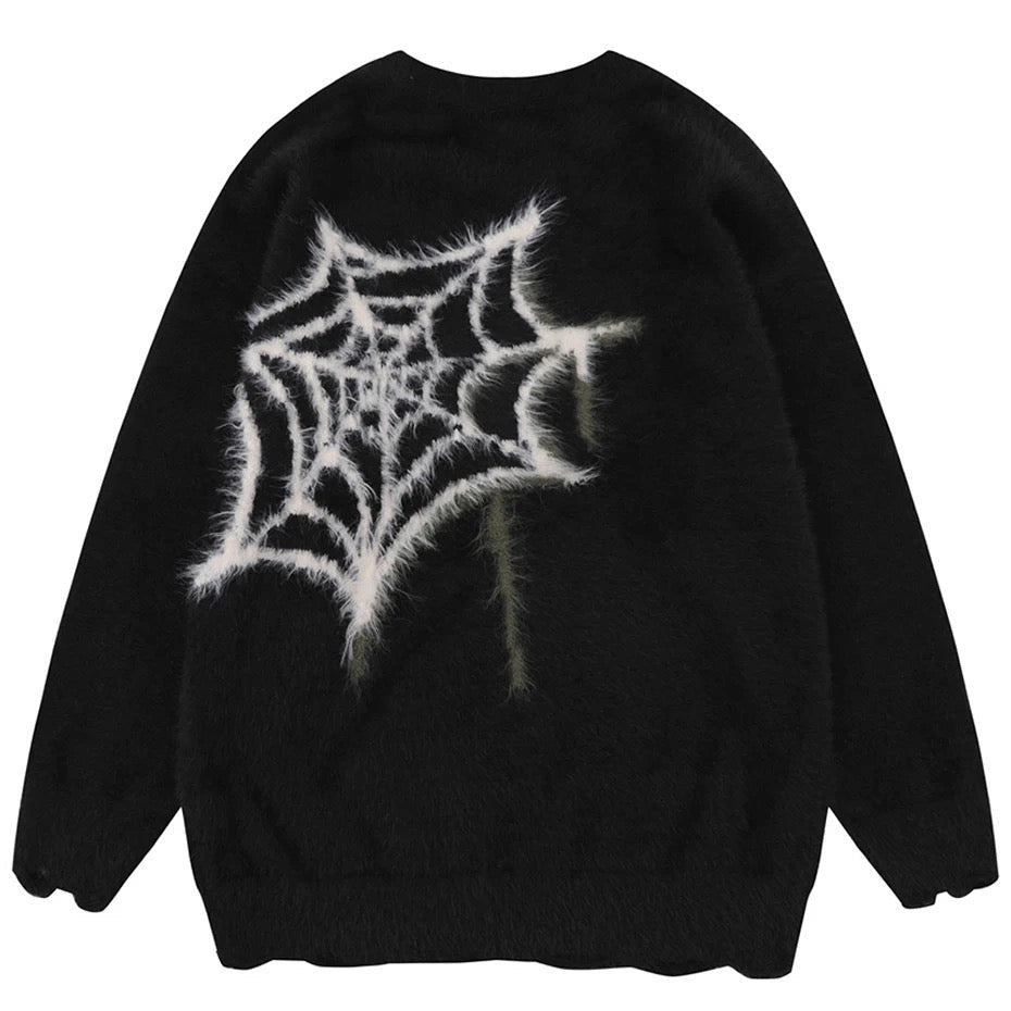 Spider x Star Fluffy Knitted Sweatshirt