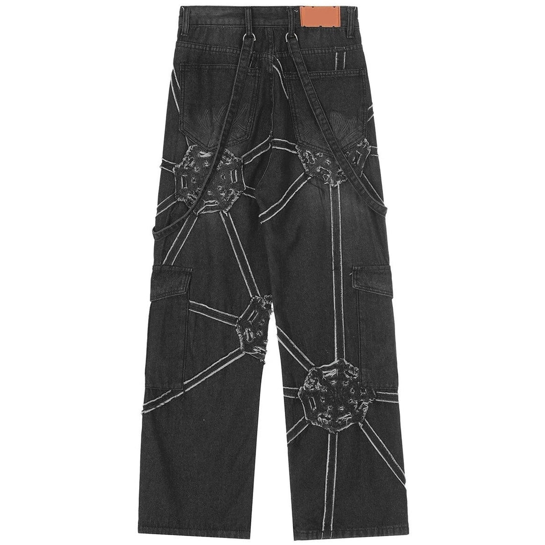 Spider Web Construction Cargo Jeans