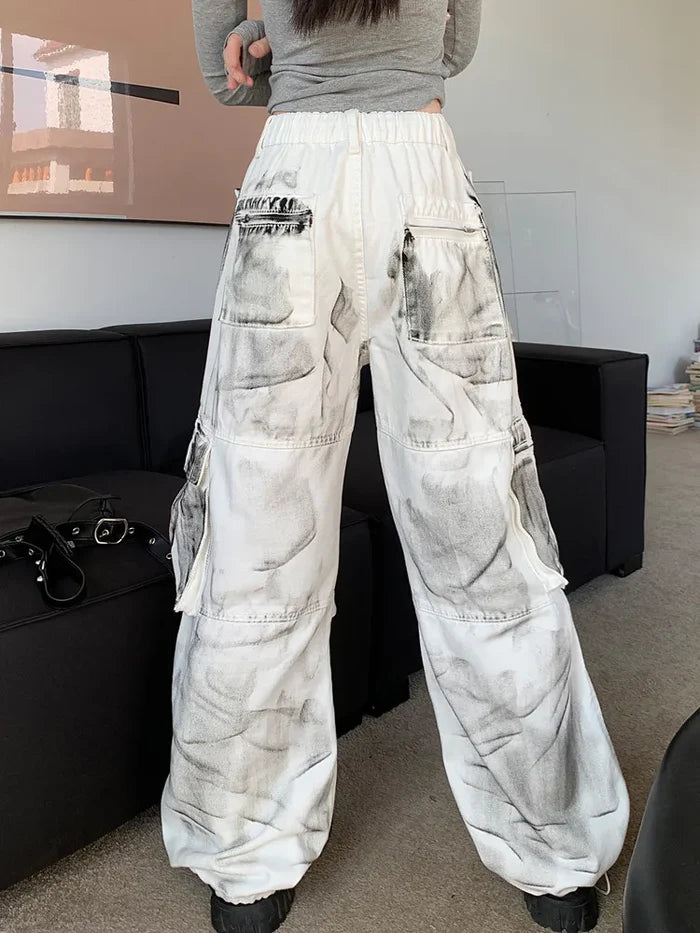 Women's White Baggy Pants