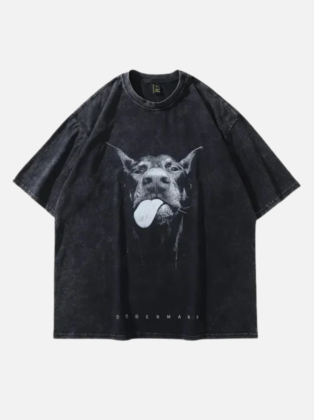 Washed T shirt Doberman Oversized