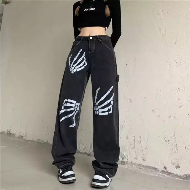 Skeleton Hands Jeans