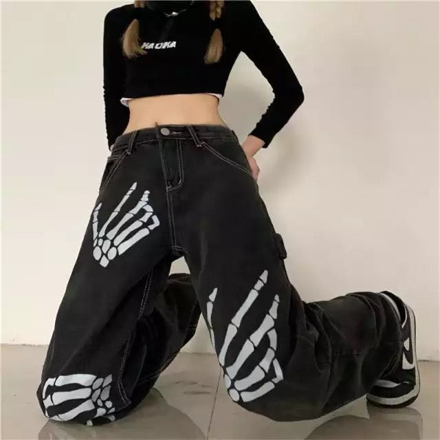 Skeleton Hands Jeans