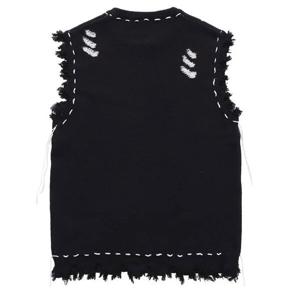 Distressed Knitted Vest