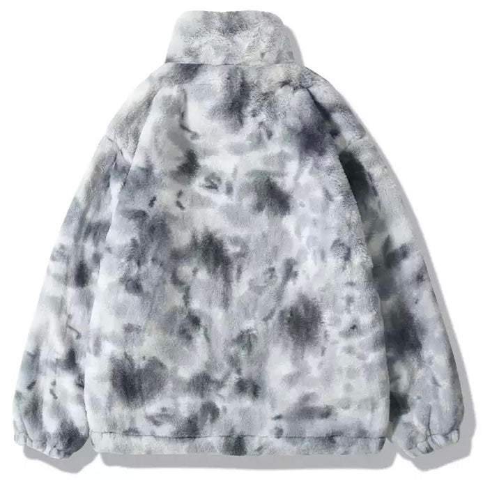 Faux Fur Tie-Dye Jacket