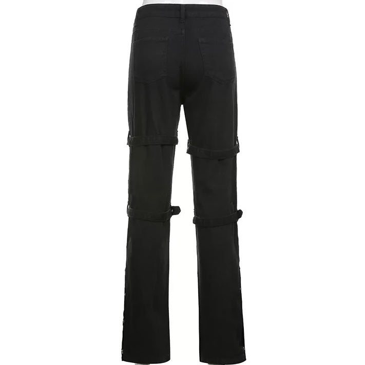 Gothic Leg Buckle Pants