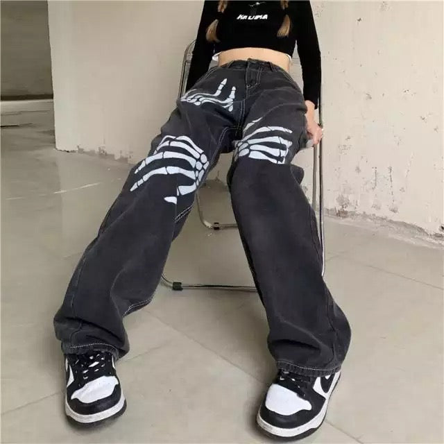 Skeleton Hands Jeans