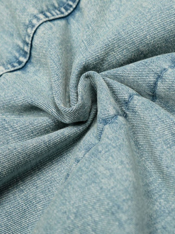 Frostwash Denim Bomber
