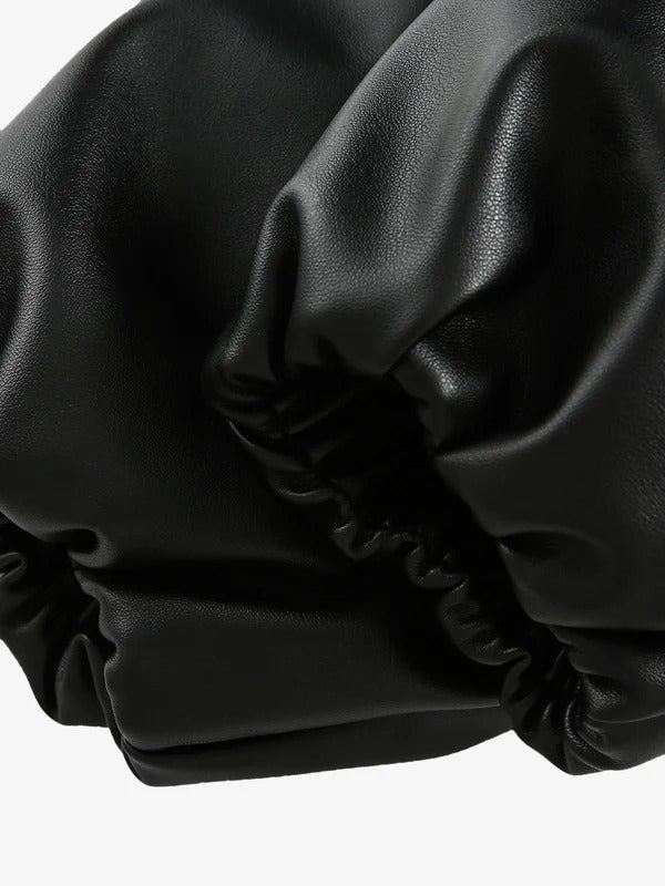 Rosavax Leather Puff Jacket