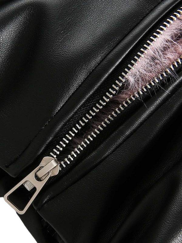 Rosavax Leather Puff Jacket