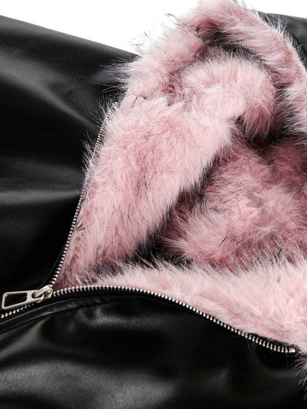 Rosavax Leather Puff Jacket