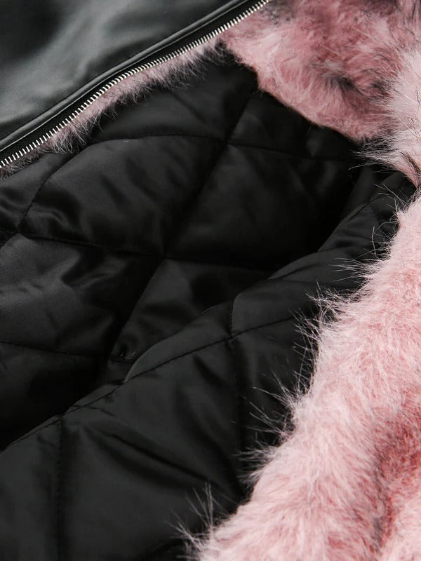 Rosavax Leather Puff Jacket