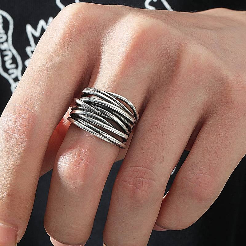 Obsidian Strata Ring