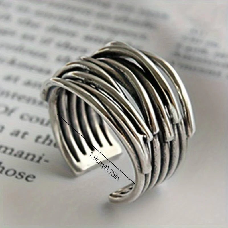 Obsidian Strata Ring