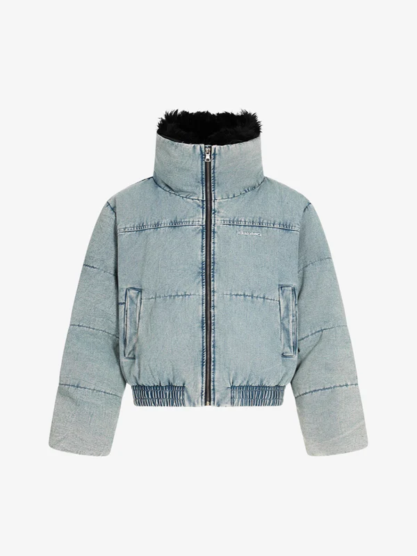 Frostwash Denim Bomber