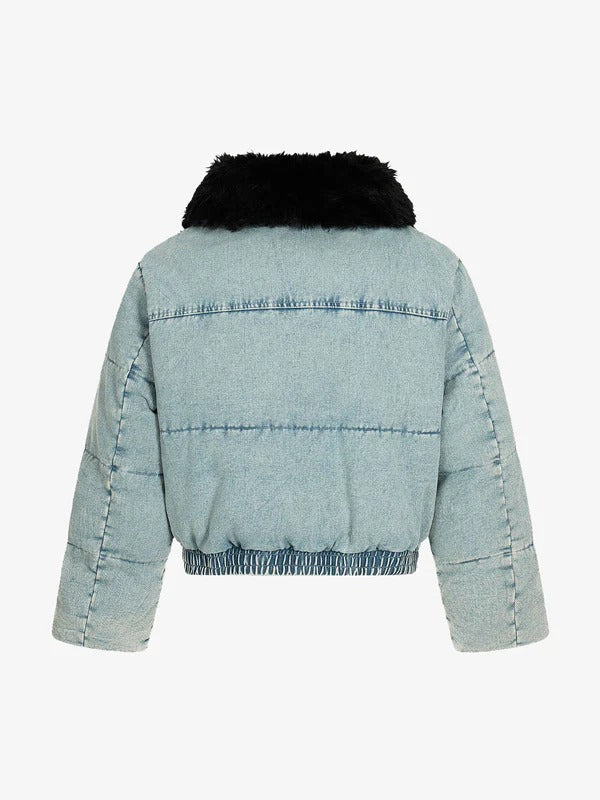 Frostwash Denim Bomber