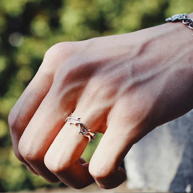 Silver Thorn Ring