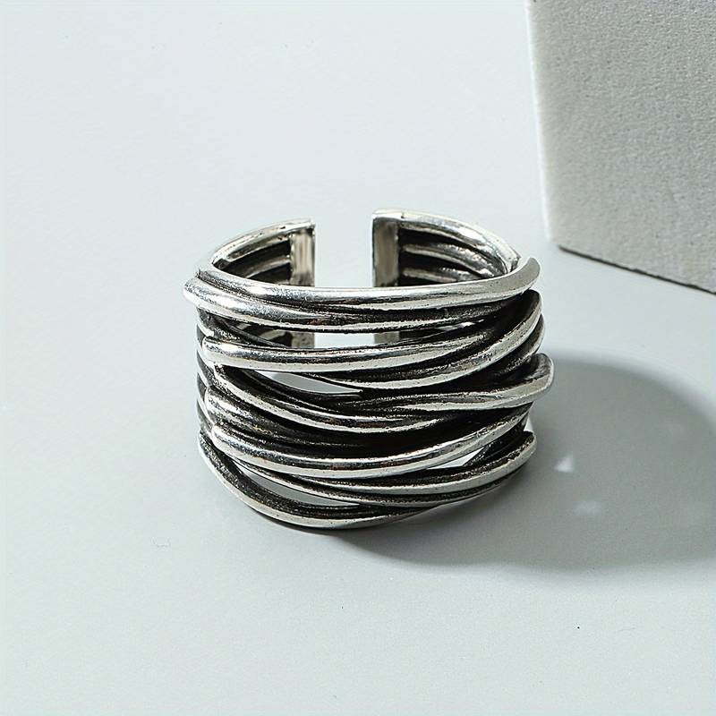Obsidian Strata Ring