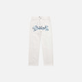 Letter Embroidery Distressed Denim Pants - UrbanLaws