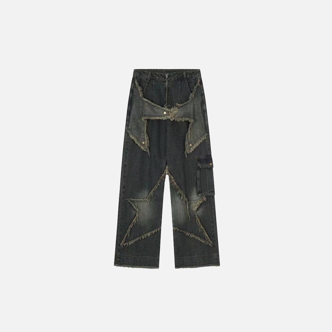 Star Wide Leg Jeans - UrbanLaws