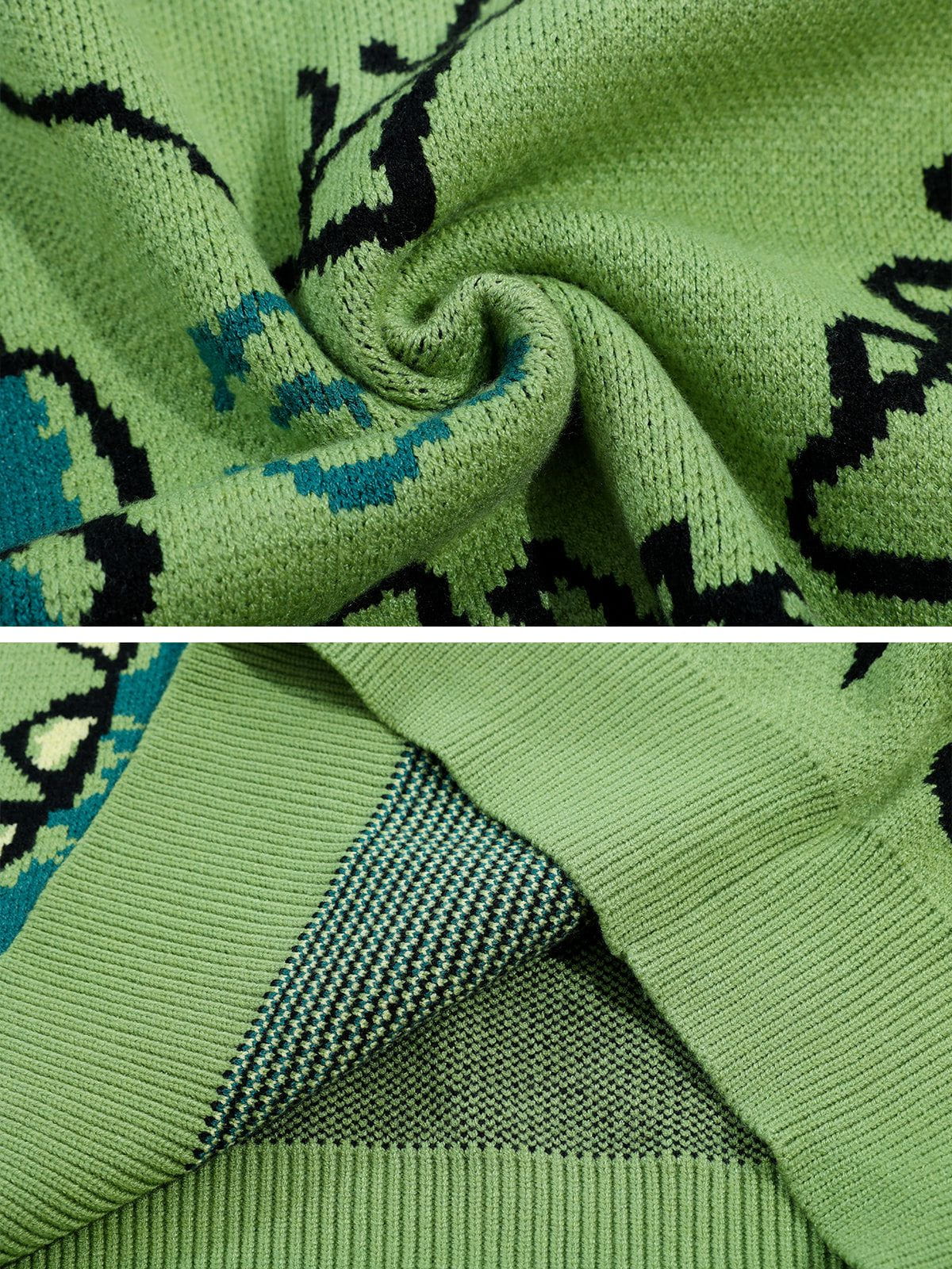 Dinosaur Cartoon Pattern Knit Sweater