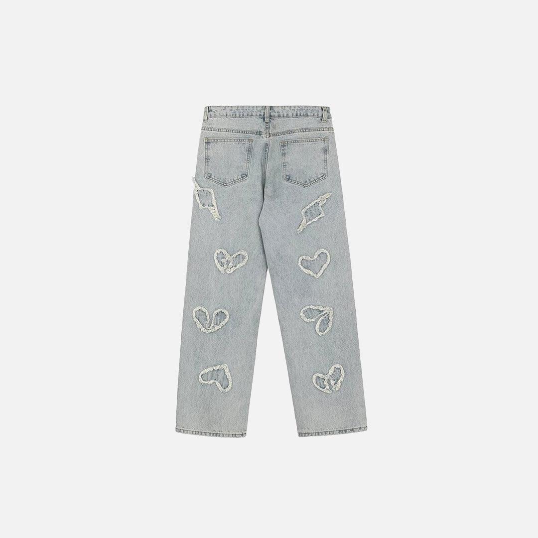 Love Embroidery Jeans - UrbanLaws