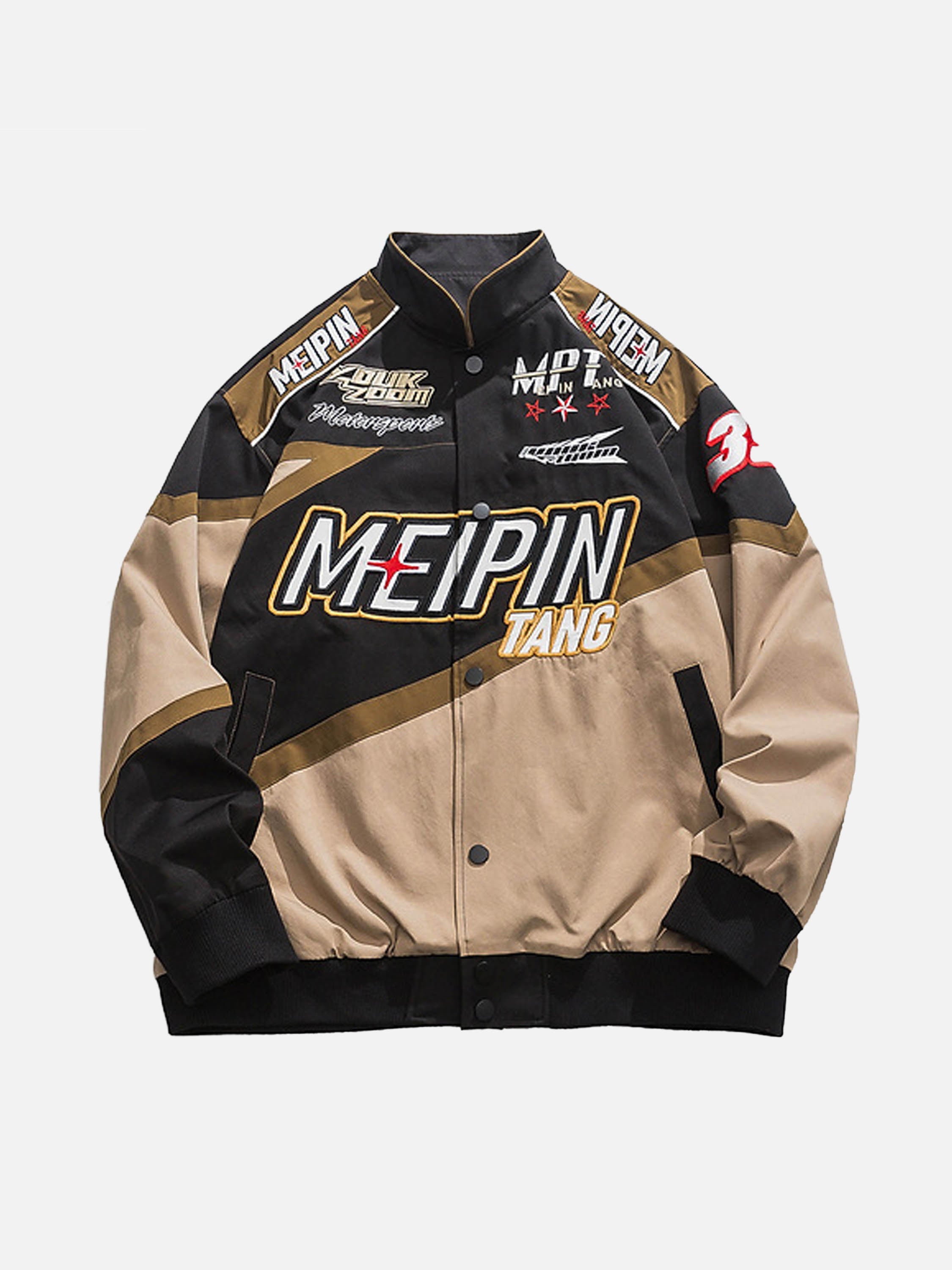 American Street Hip-hop Patchwork Embroidered Jacket