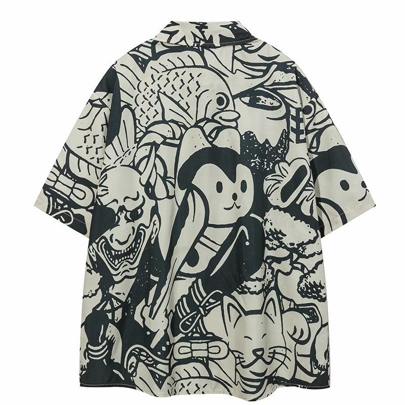 Harajuku Sake Beach Shirt - UrbanLaws