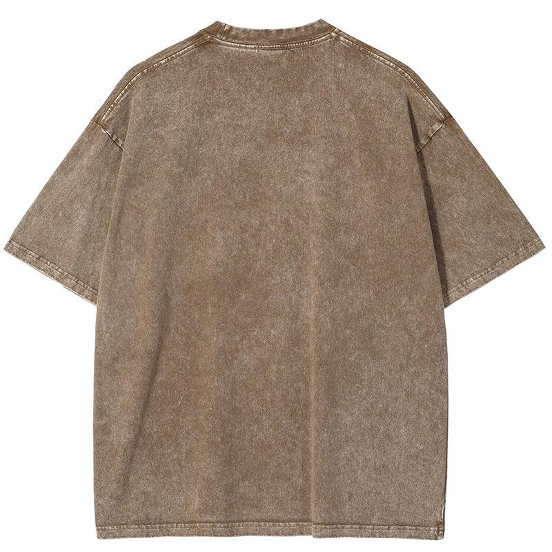 Graphic Shadow Washed Oversized T-shirt - UrbanLaws