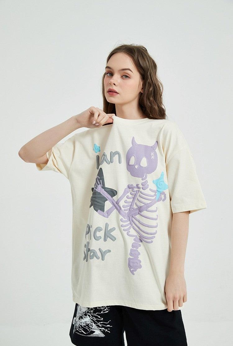 Skeleton Puff T Shirt - UrbanLaws