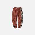 Flower Embroidery Sweatpants - UrbanLaws