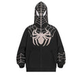 Spiderman Full Zip Hoodie Black - UrbanLaws